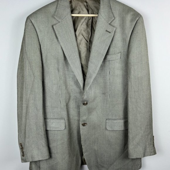 Chaps Mens 44L Silk Tan Long Sleeve Blazer - Picture 2 of 5